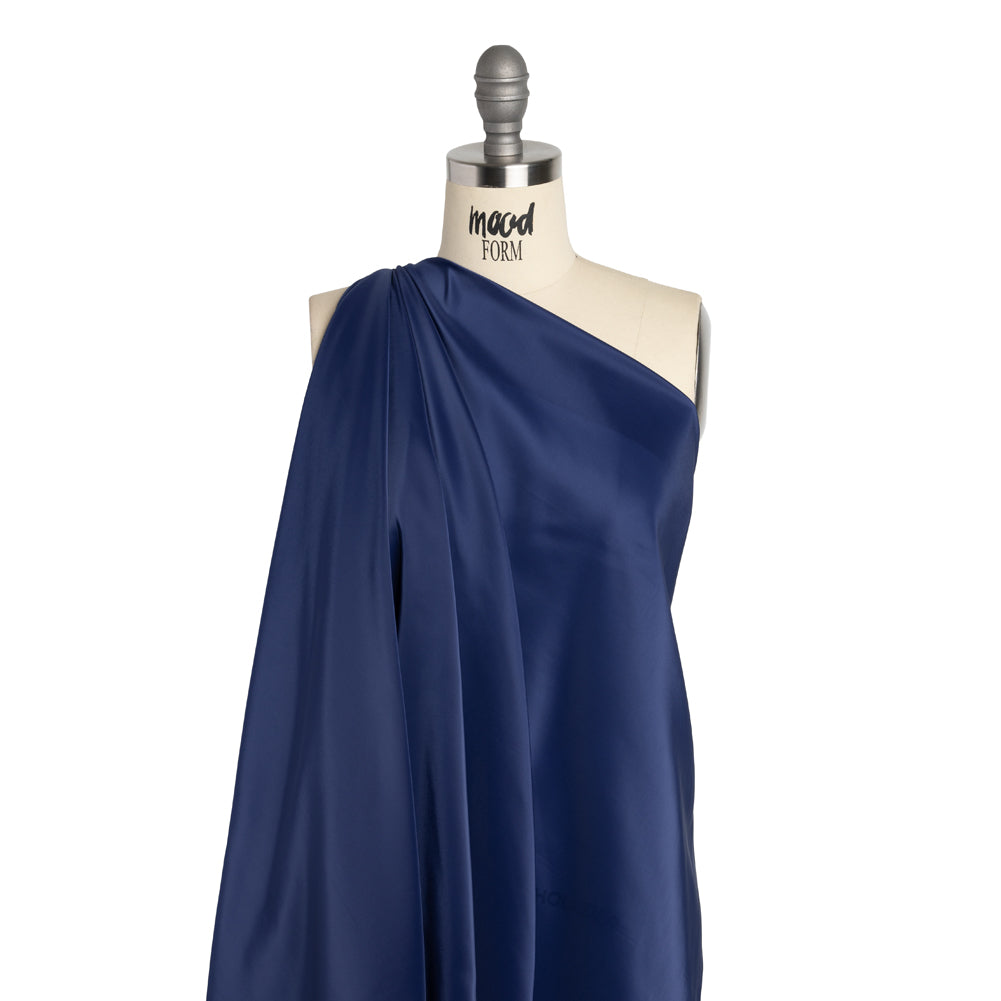 Stretch Polyester Twill Lining - Navy - Josephine Collection