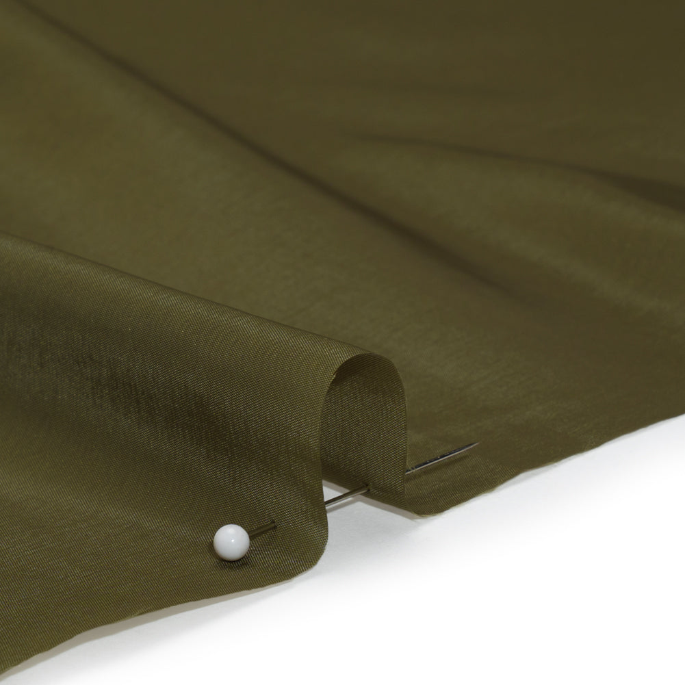 Stretch Polyester Twill Lining - Olive - Josephine Collection