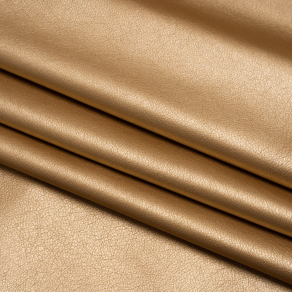 Buttery Faux Leather with Brushed Suede-like Backing - Gold - Veronica Collection