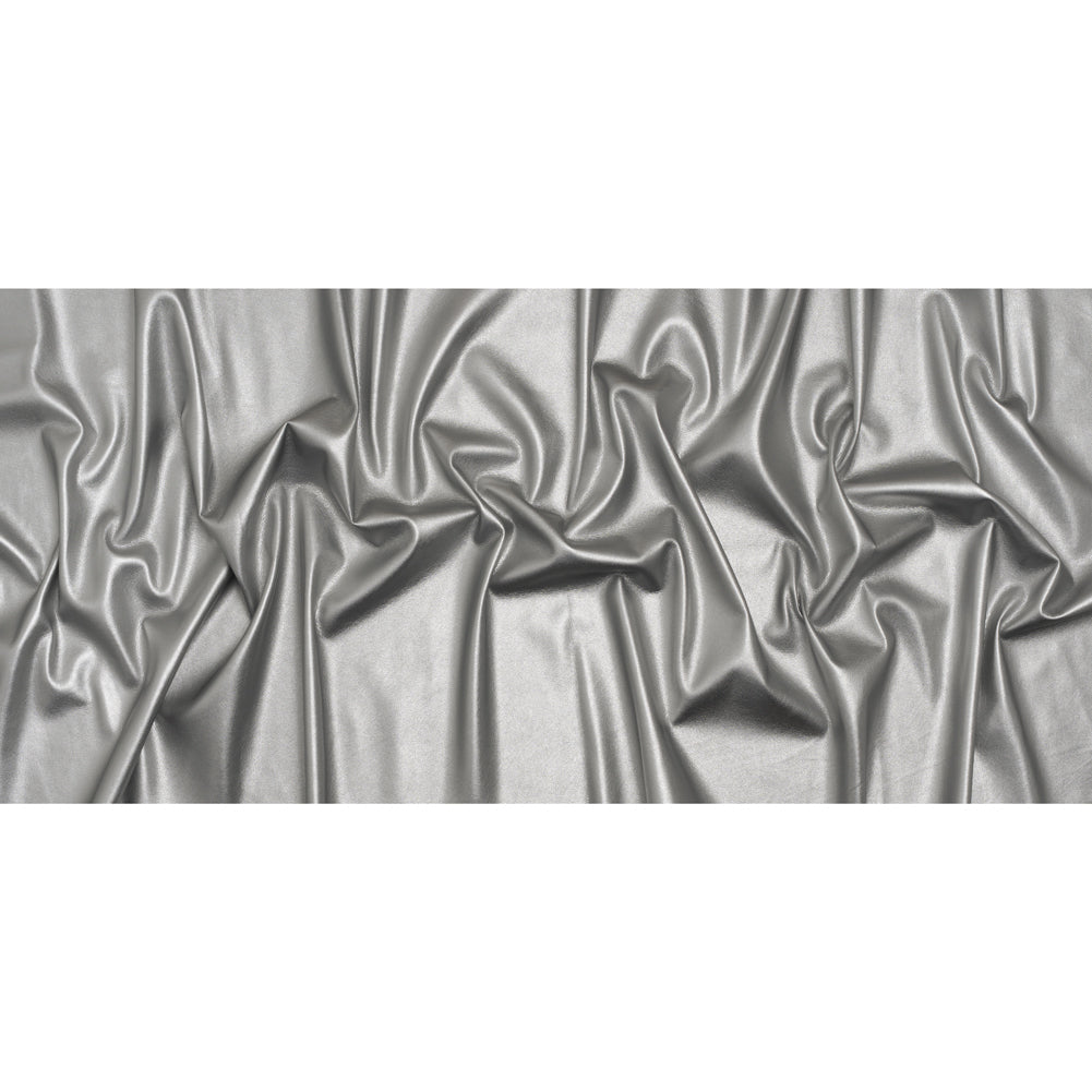Buttery Faux Leather with Brushed Suede-like Backing - Silver - Veronica Collection