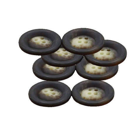 12 Pieces Tortoise Lighter Center Plastic Buttons 15/16 Inch