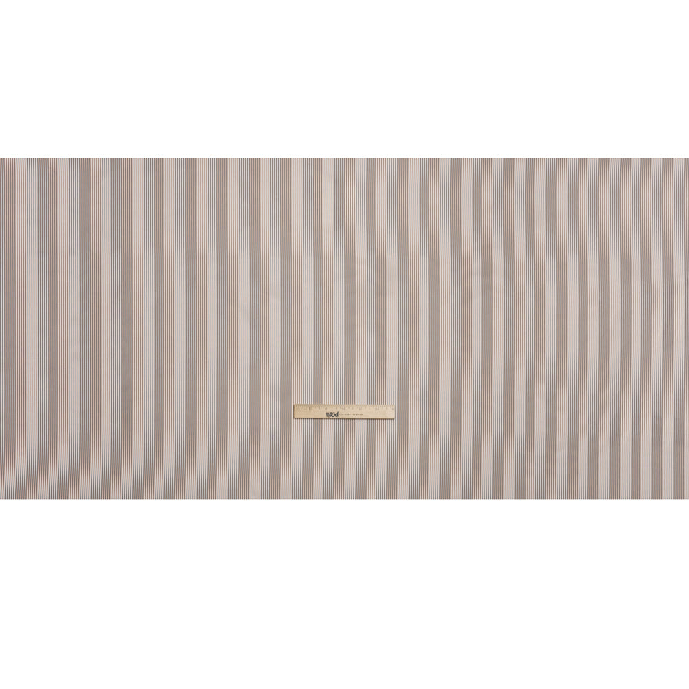 Polyester Lining - Pink, White and Gray Shadow Stripes - Deadstock