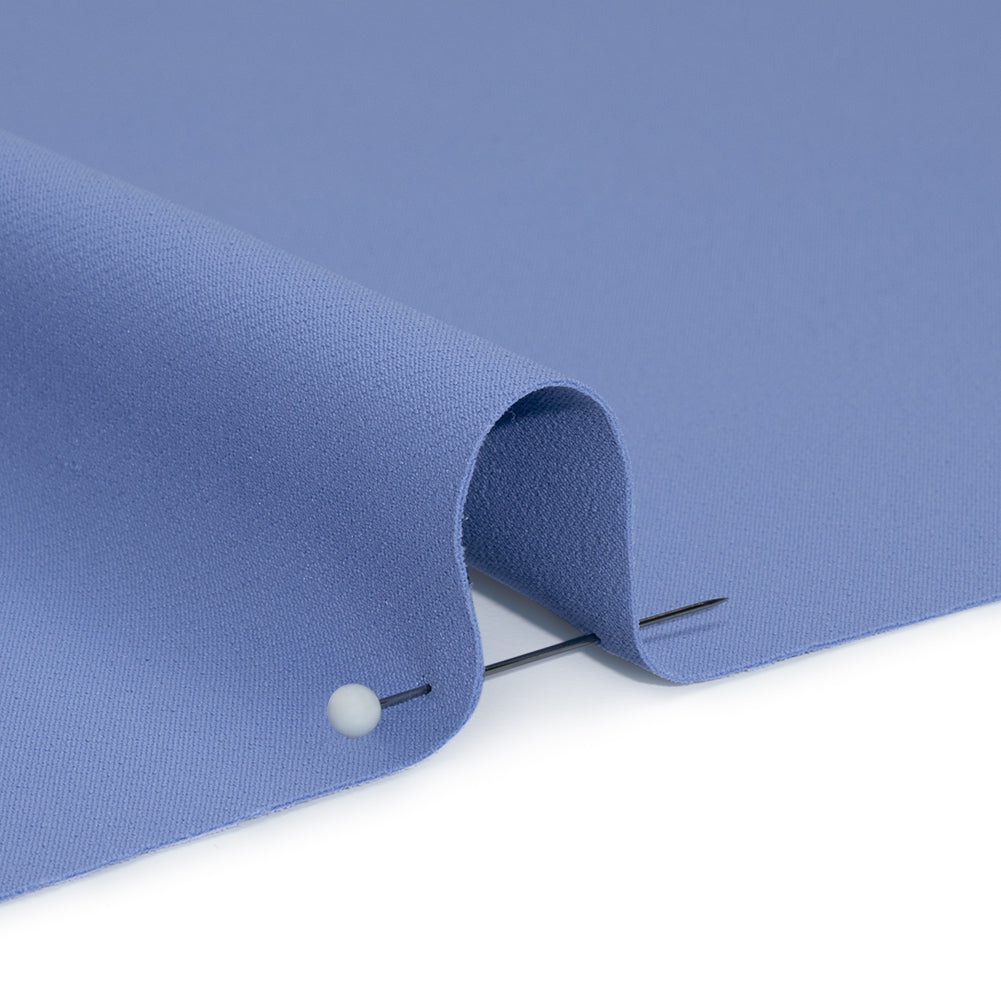 Stretch Creped Polyester Twill - Periwinkle - Deadstock