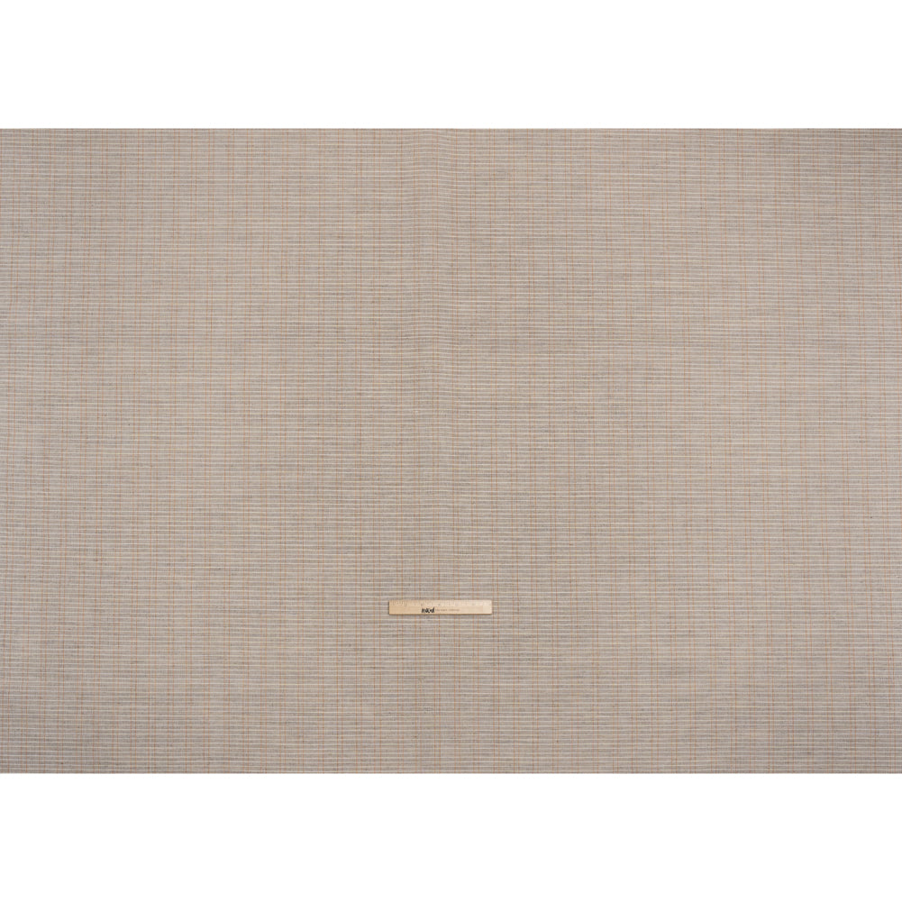 Heavyweight Horsehair Hymo Interlining - Gray, White and Orange Stripes