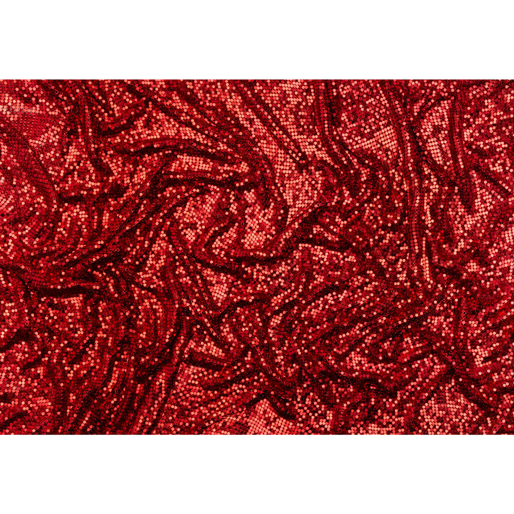 Aluminum Chainmail Fabric Panel, 3mm Tubular - Red - Joan Collection