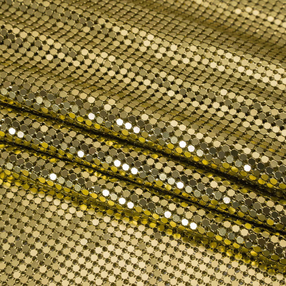 Aluminum Chainmail Fabric Panel, 3mm Tubular - Lime Green - Joan Collection