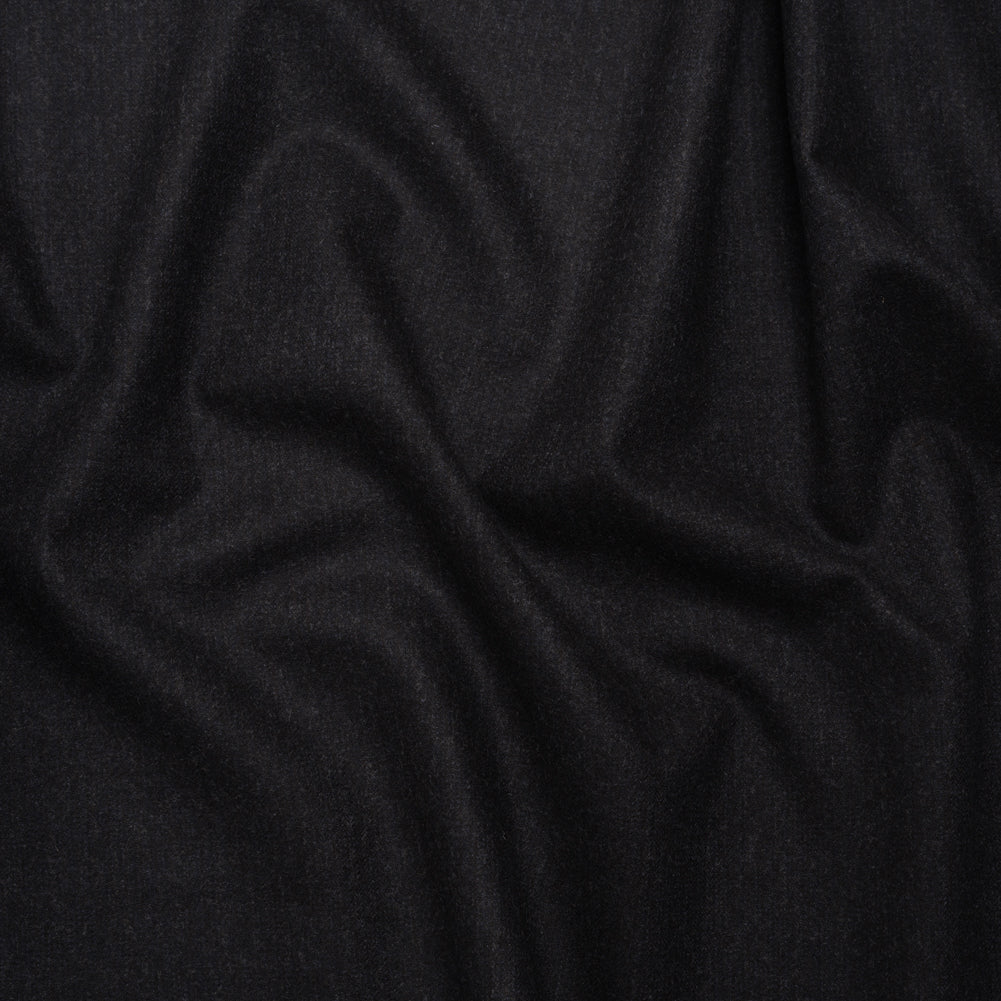 Super 130 Wool Suiting Made in Italy - Black and Navy Heathered - Deadstock