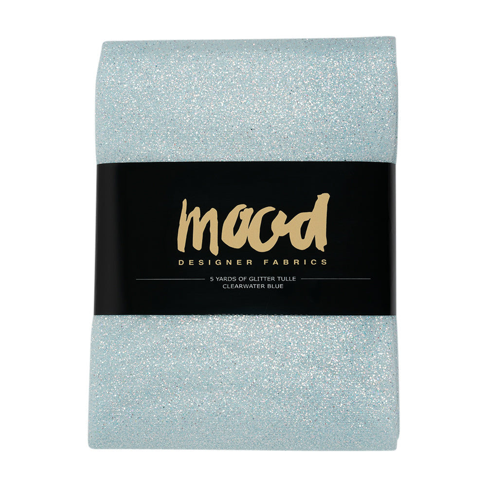 Glitter Tulle 5-yard Bundle - Clearwater Blue