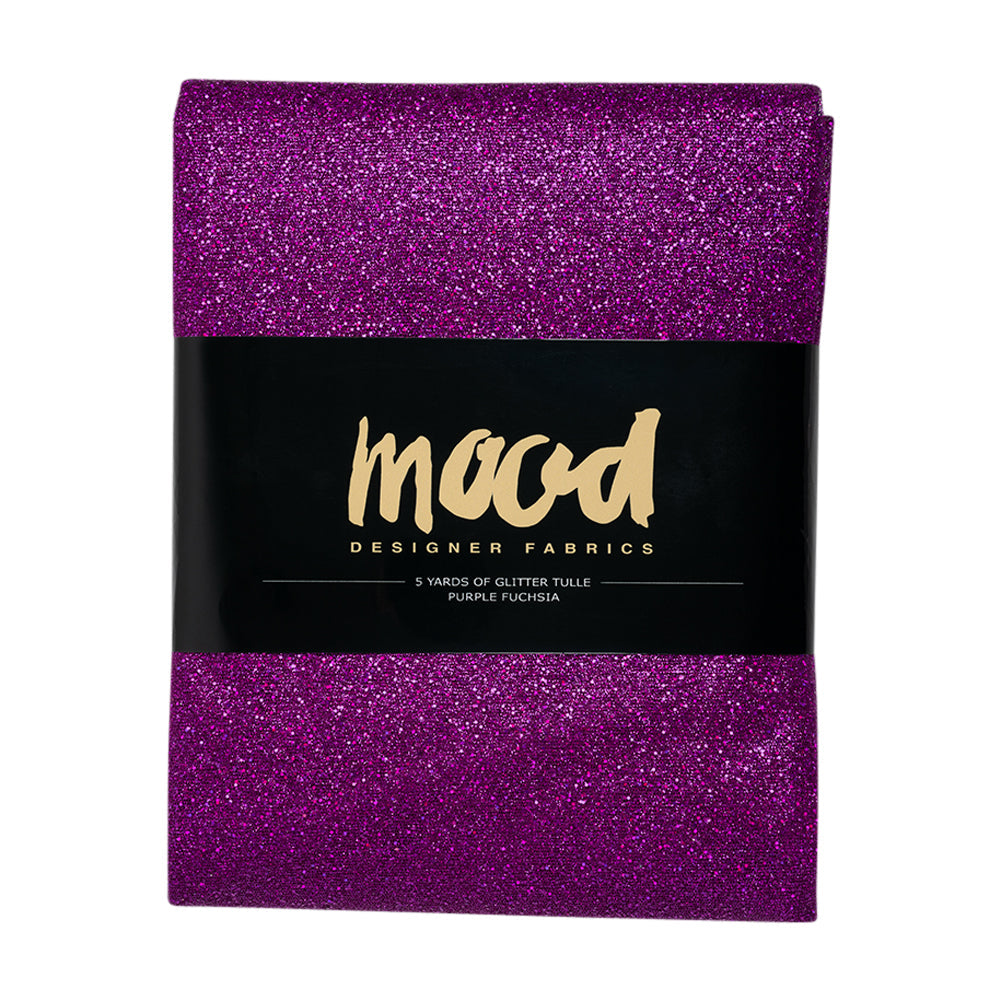Glitter Tulle 5-yard Bundle - Purple Fuchsia