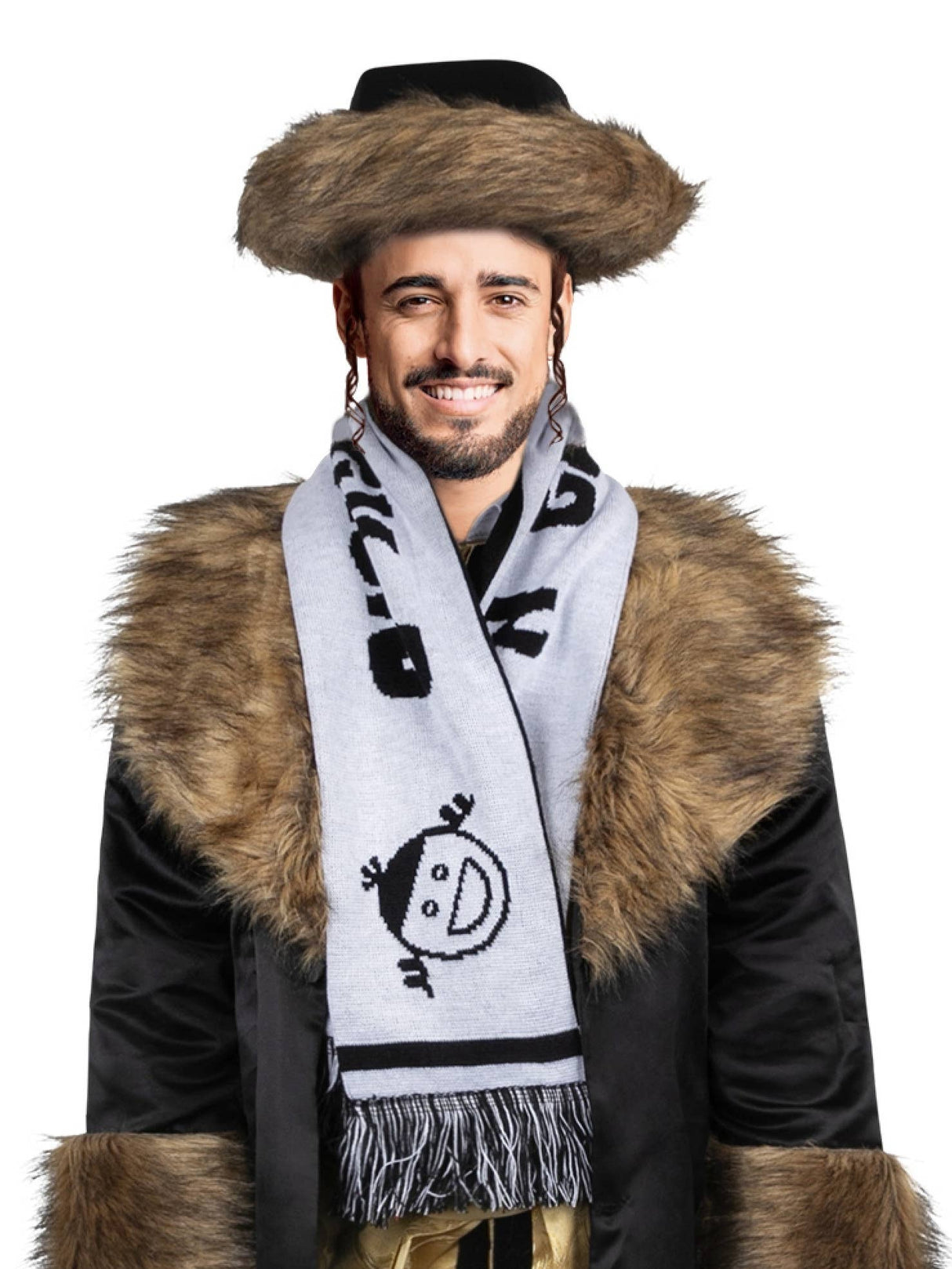 Black & White Purim Scarf Costume Accessory