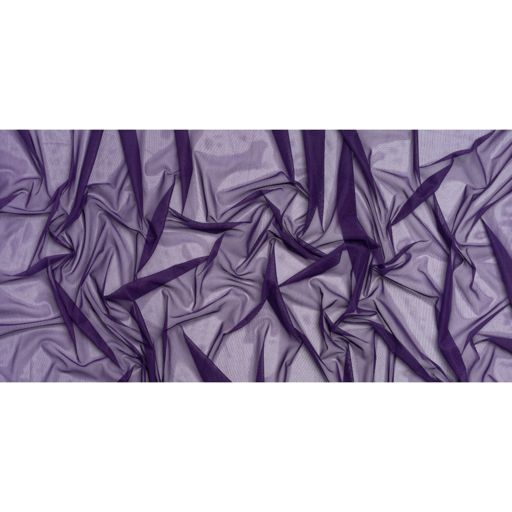 Polyester Stretch Mesh - Aubergine Purple - Designer Deadstock