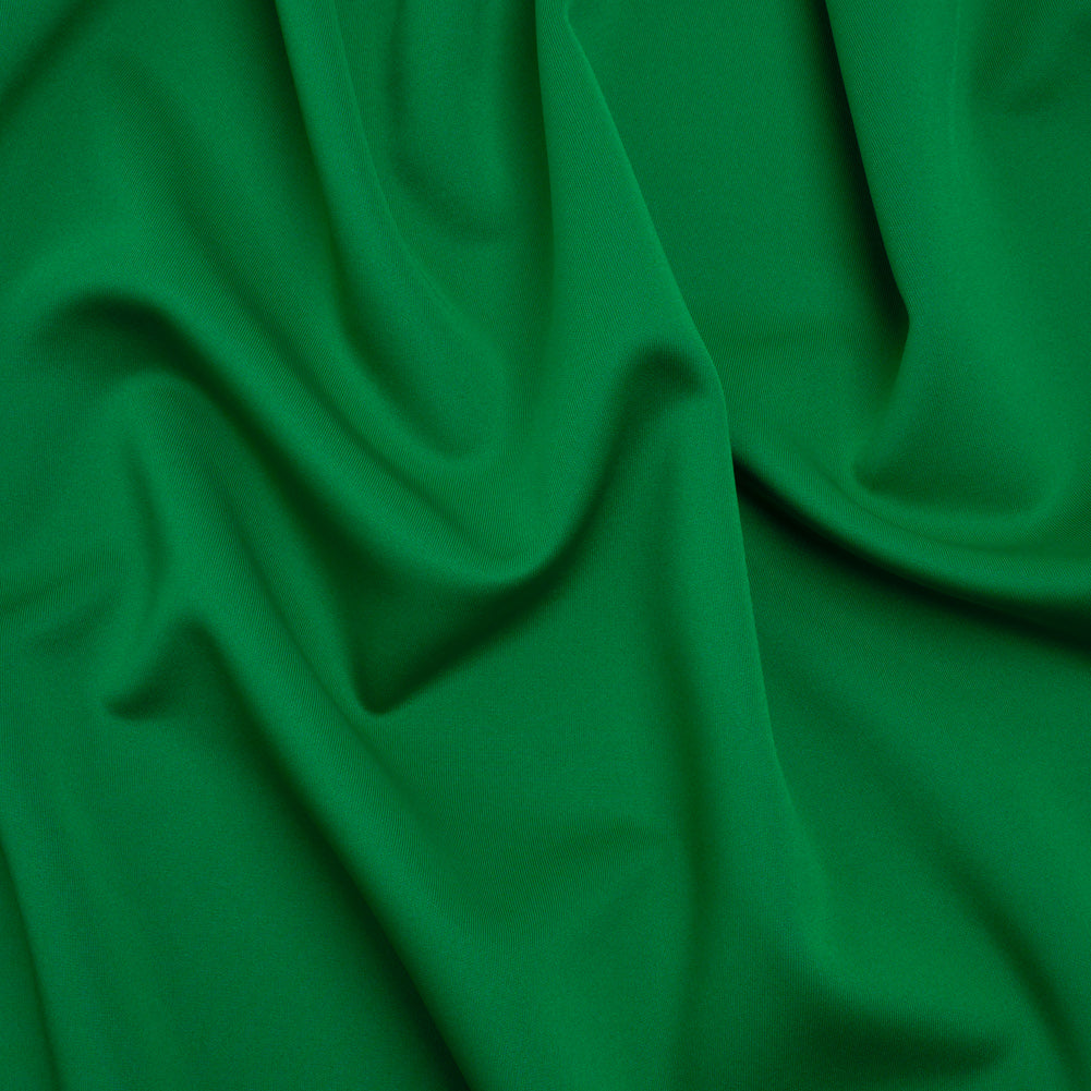 Stretch Polyester Scuba Knit - Rich Green - Designer Deadstock