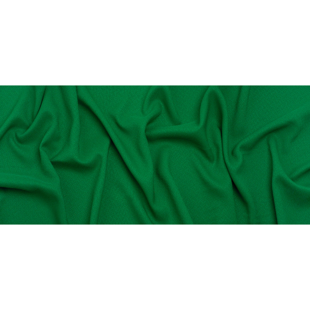 Textured Polyester Woven - Kelly Green - Designer Deadstock
