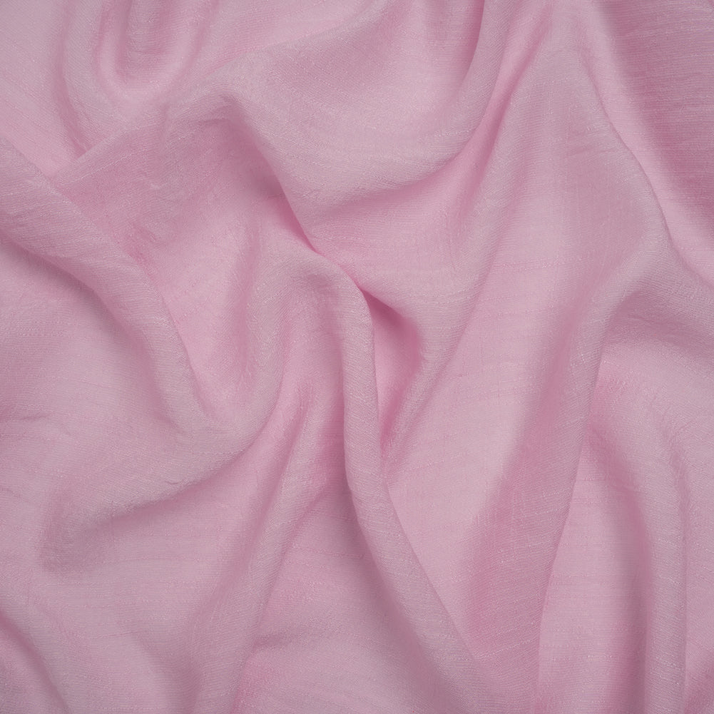 Slubbed Rayon and Polyester Woven - Prima Pink - Designer Deadstock