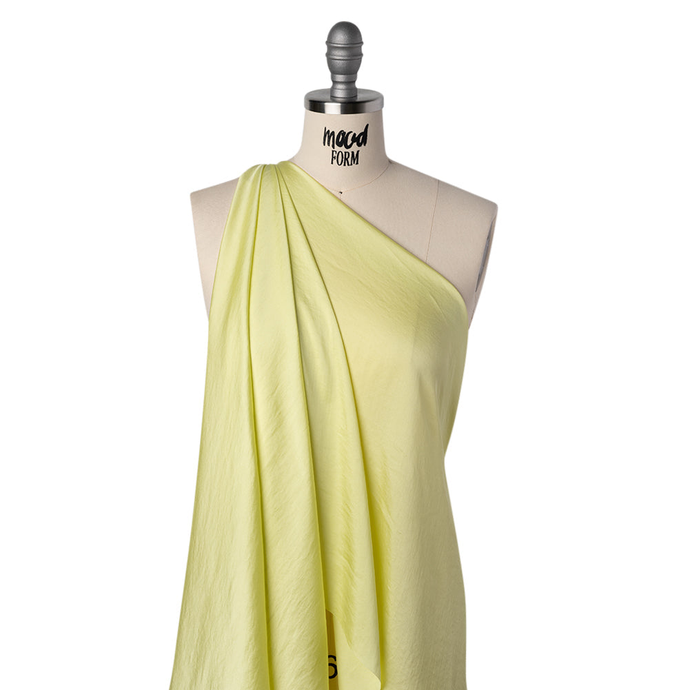 Polyester Charmeuse - Lemon Yellow - Designer Deadstock