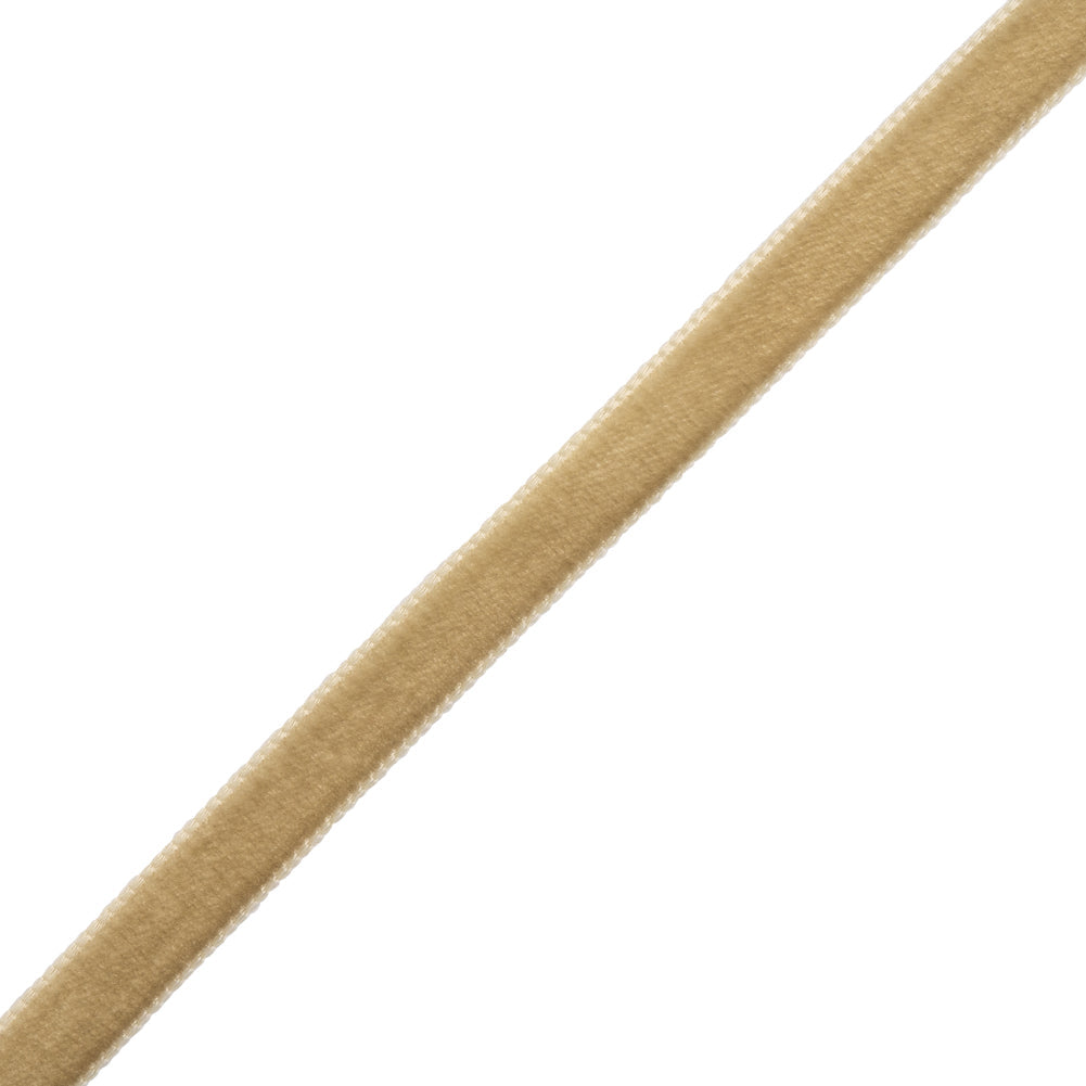 Velvet Ribbon Single Faced - 0.375" - Beige