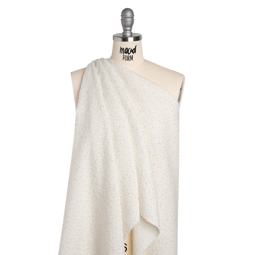 Wool Blend Boucle - White - Deadstock