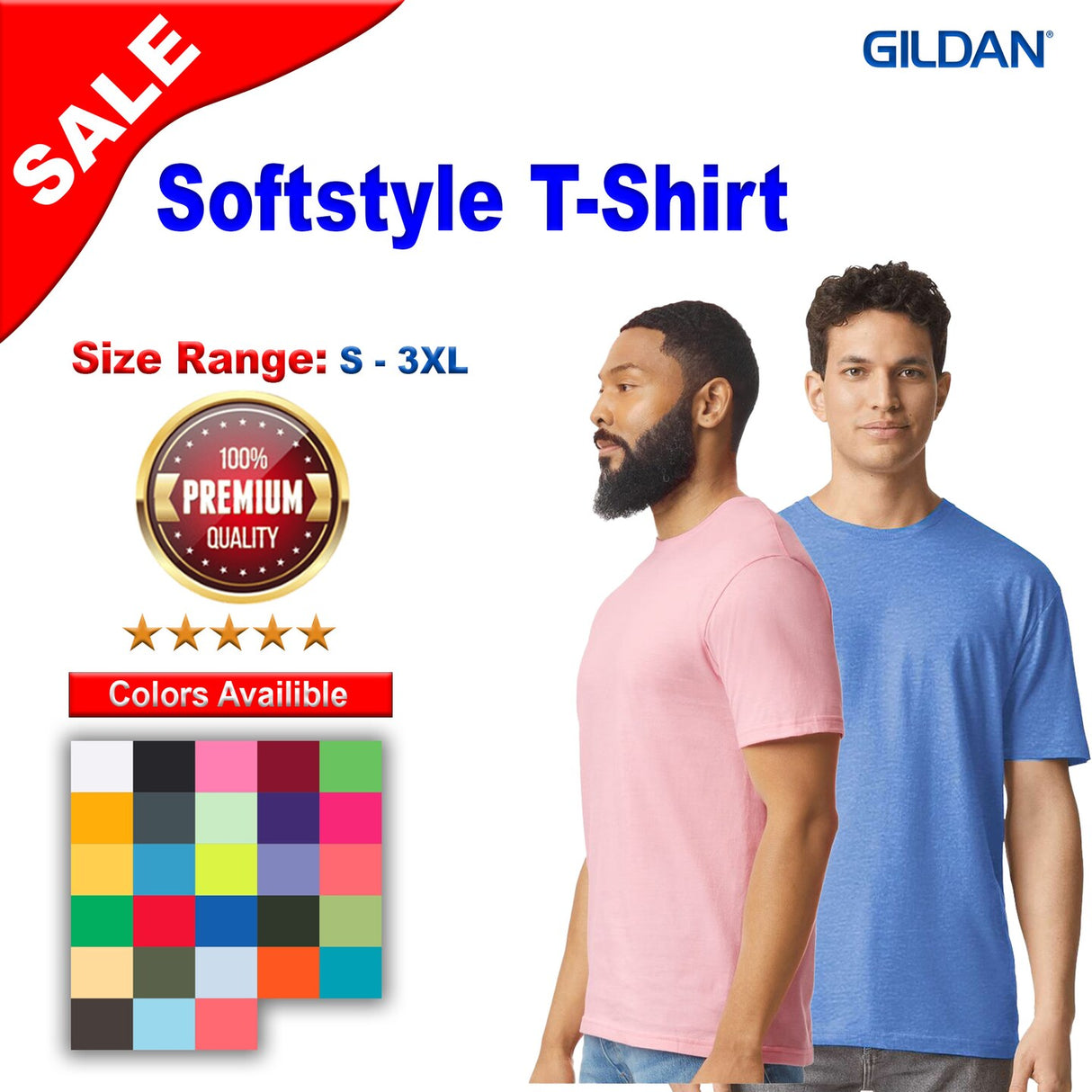 Gildan® Softstyle Crewneck Short Sleeve T-Shirt