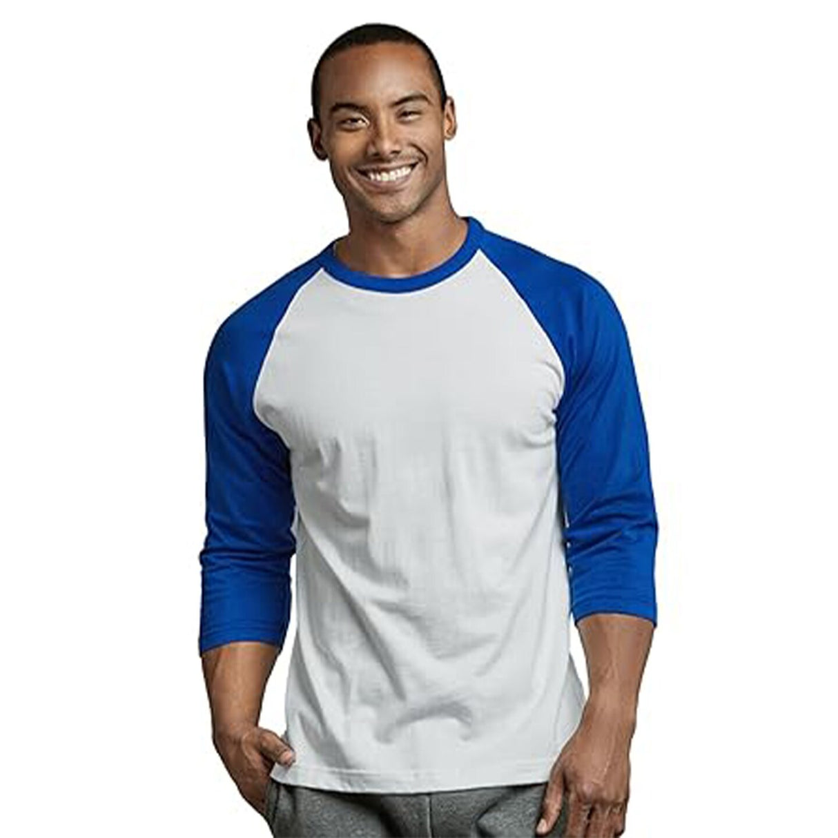 Gildan® Heavy Cotton Raglan Crewneck Three Quarter Sleeve T-Shirt