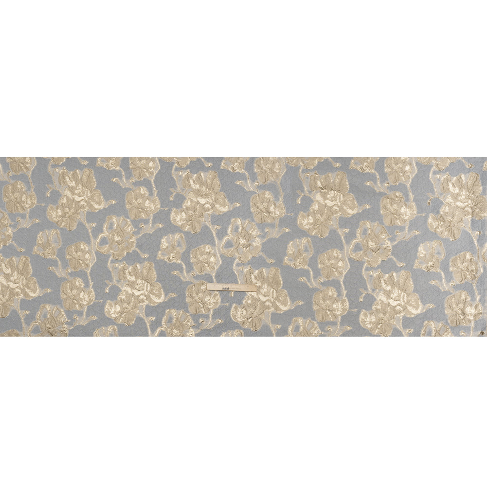Metallic Brocade - Ivory, Beige, and Gold Flowers on Flowers