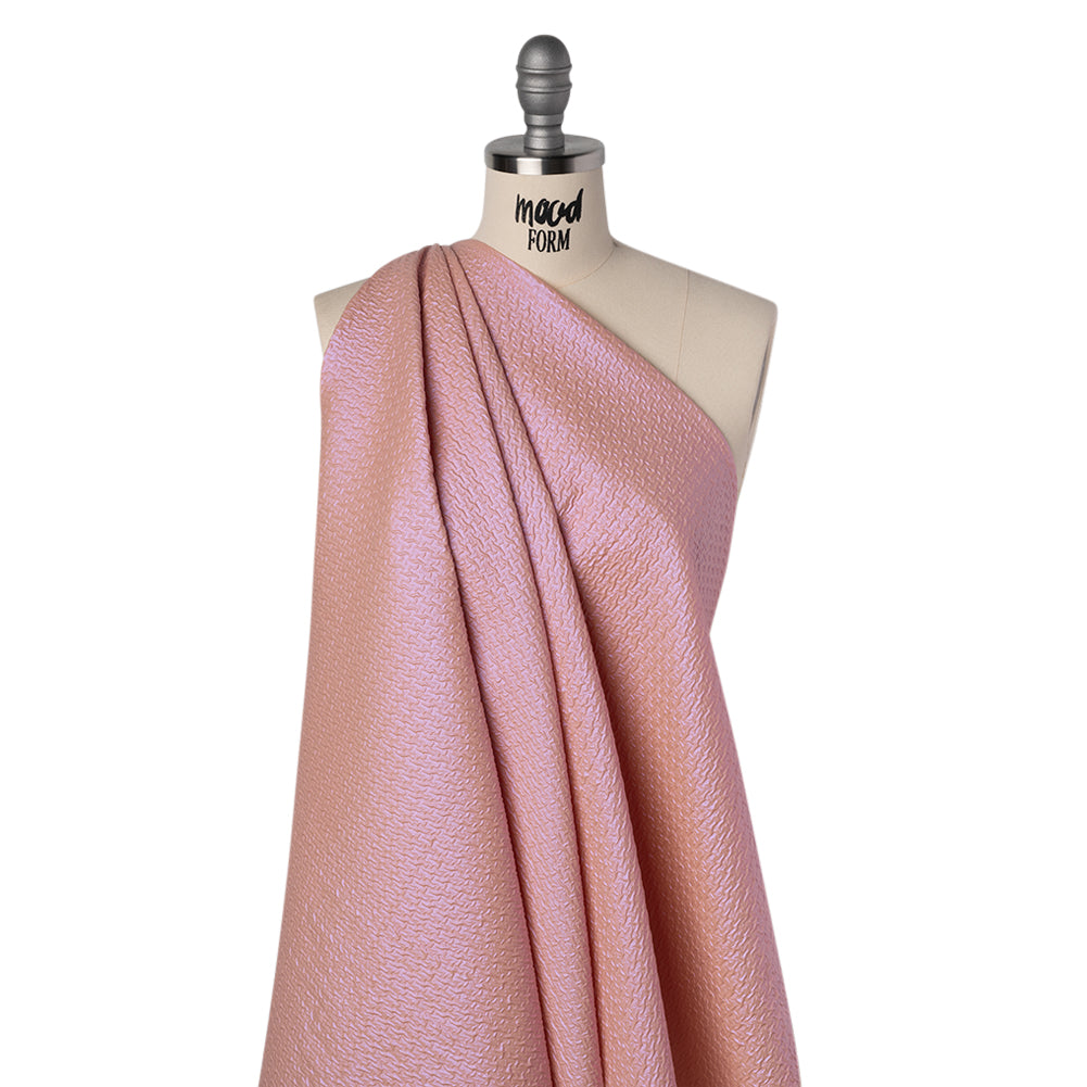 Puckered Novelty Jacketing - Rose Pink Abstract - Edana Collection