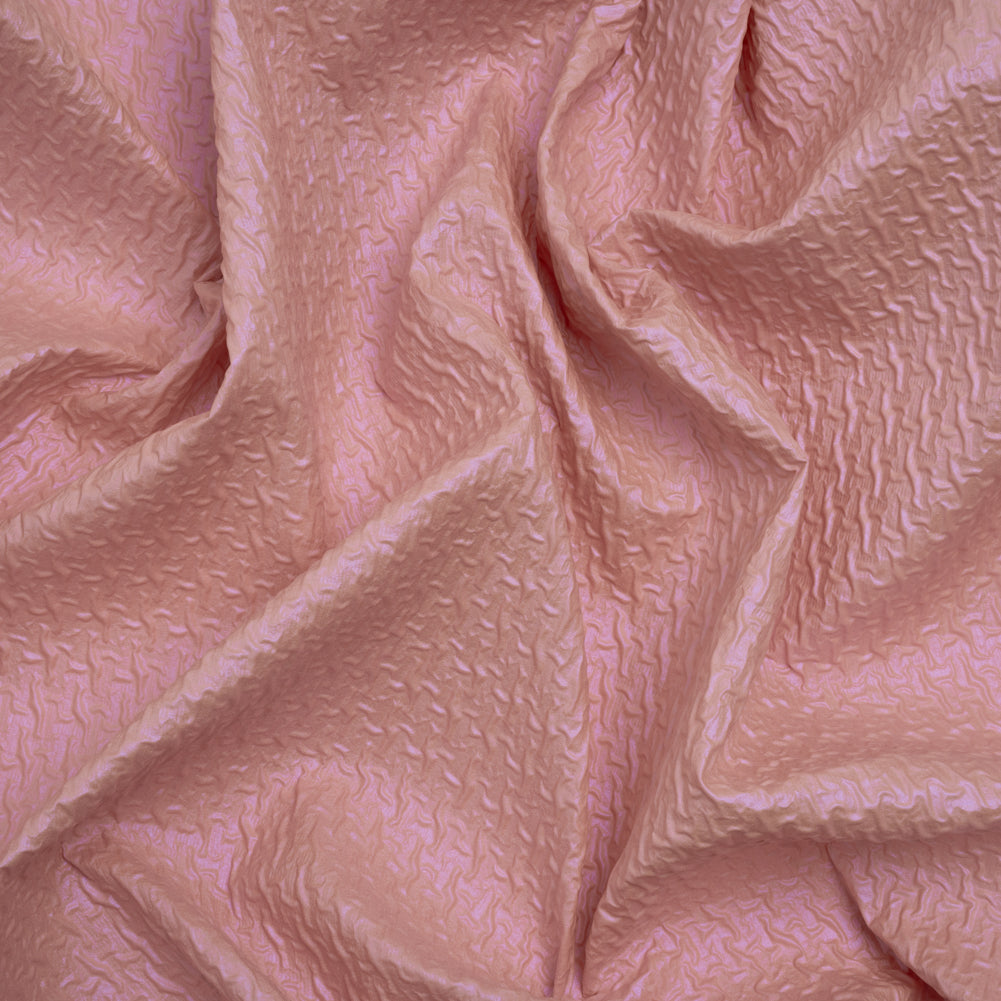 Puckered Novelty Jacketing - Rose Pink Abstract - Edana Collection