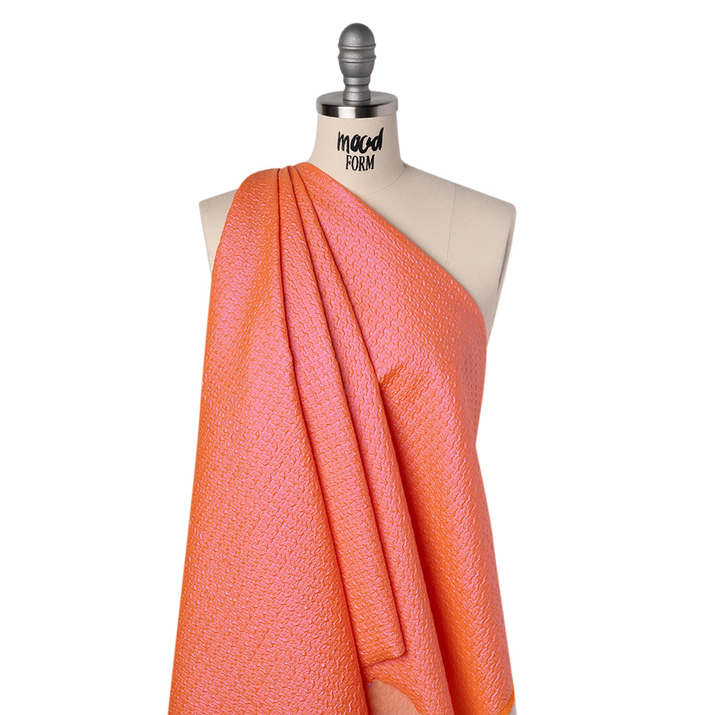 Puckered Novelty Jacketing - Coral Abstract - Edana Collection