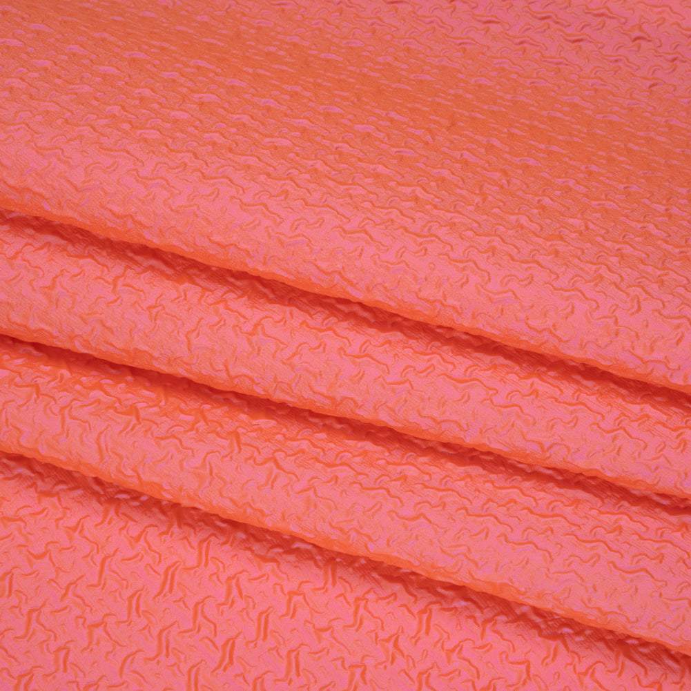 Puckered Novelty Jacketing - Coral Abstract - Edana Collection