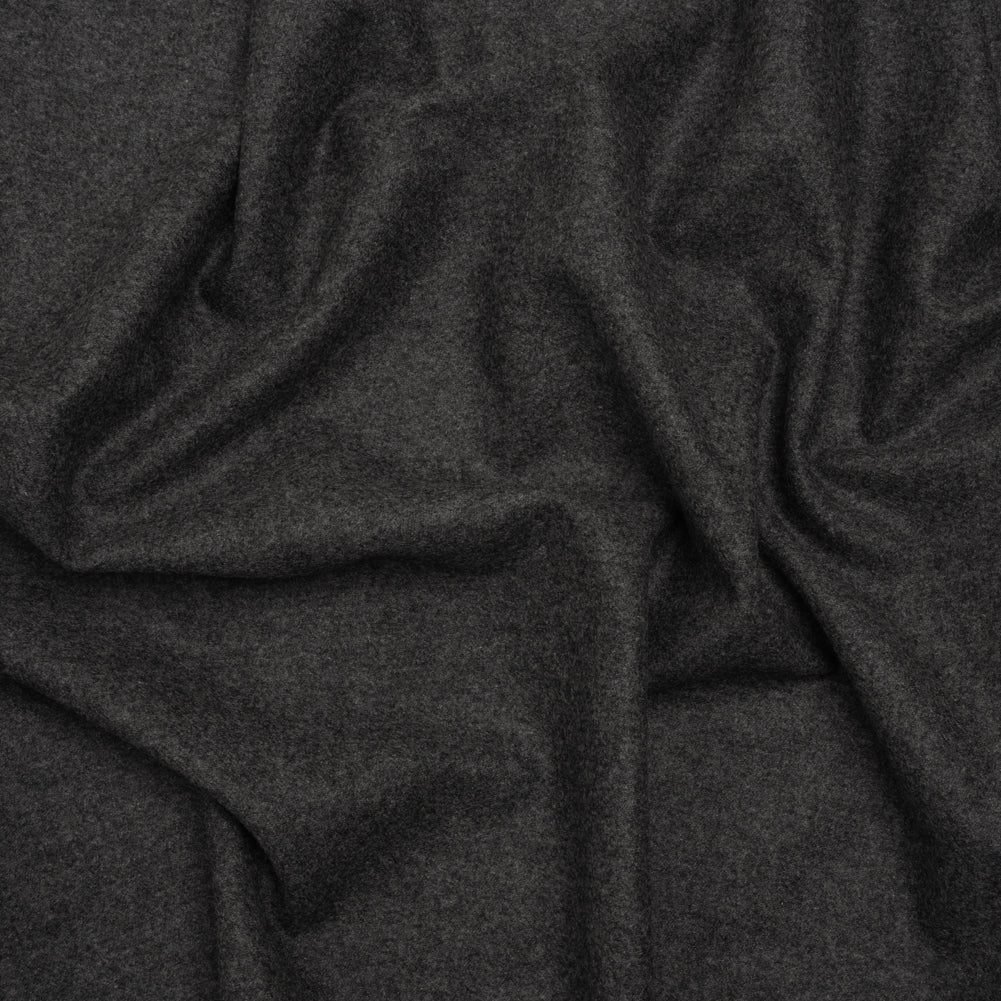 Super 130s Wool Flannel Suiting Made in Italy - Heathered Gray - Deadstock