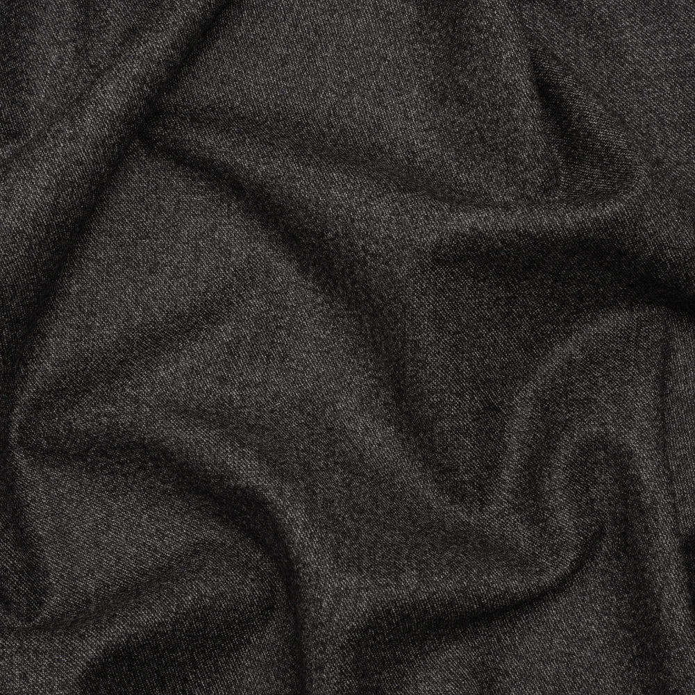 Super 130s Wool Suiting Made in Italy - Heathered Charcoal - Deadstock
