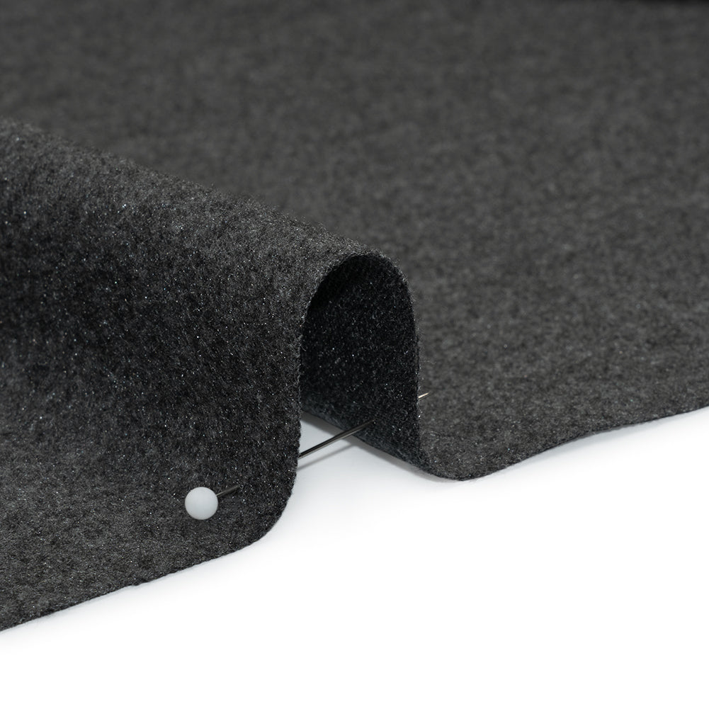Ultra Soft Brushed Silk and Wool Suiting Made in Italy - Heathered Gray - Deadstock