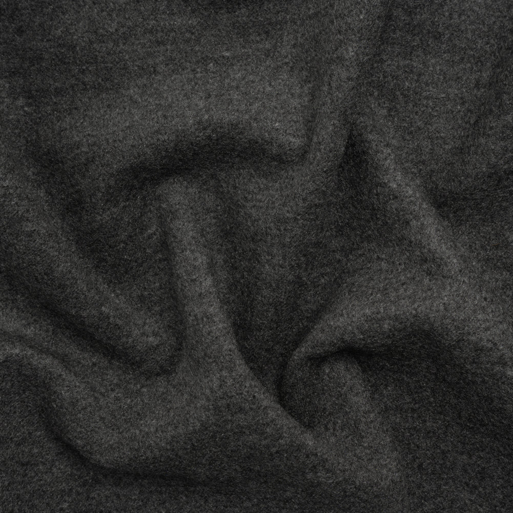 Ultra Soft Brushed Silk and Wool Suiting Made in Italy - Heathered Gray - Deadstock