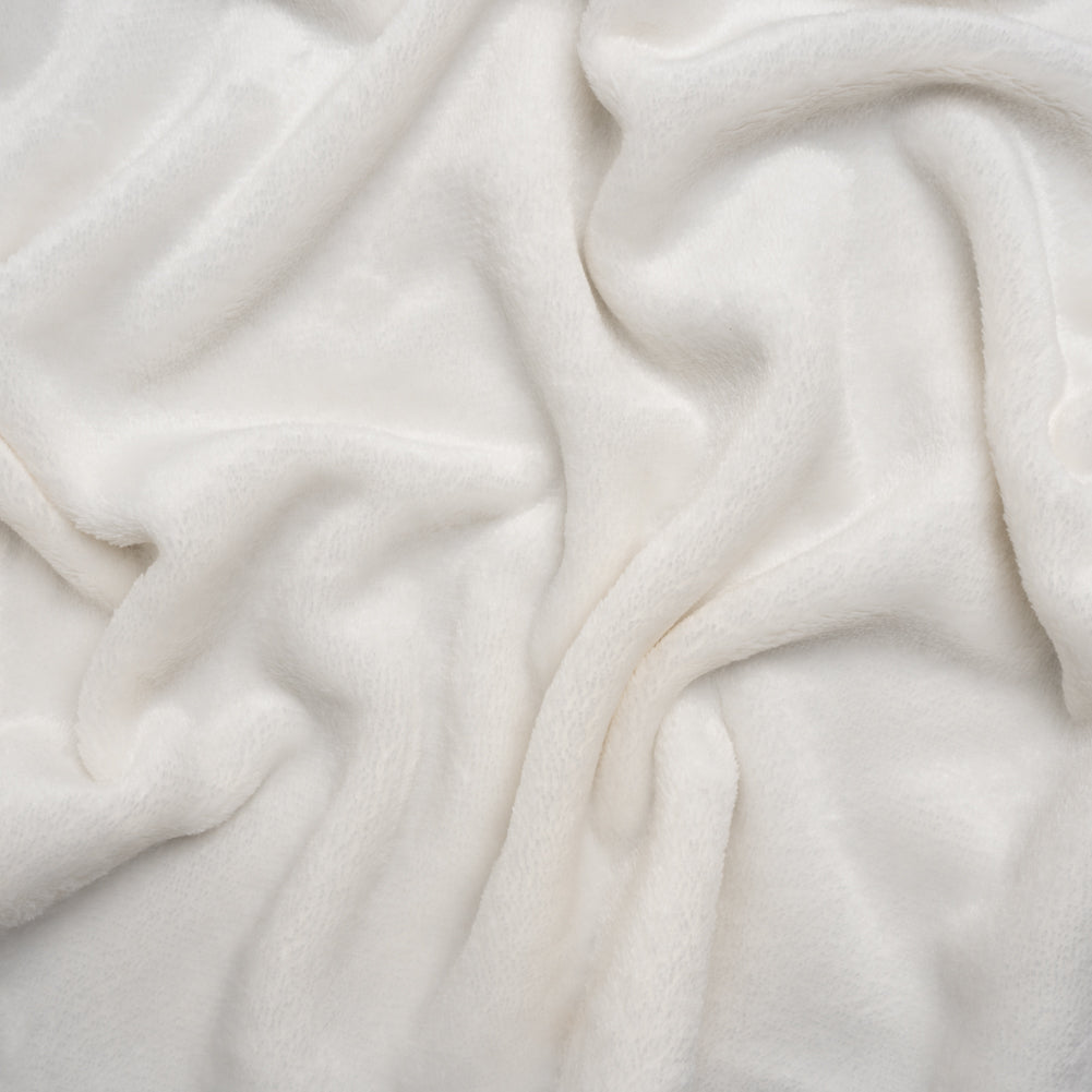 Double Faced Minky Fleece - Ivory - Avery Collection