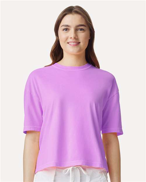 Comfort Colors® Ladies Crewneck Short Sleeve Heavyweight Cropped T Shirt - 3023CL