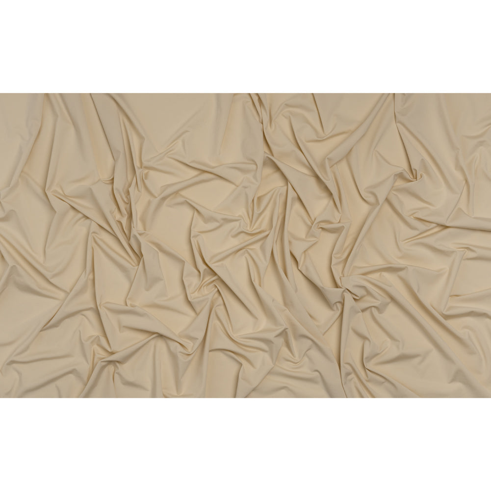 Stretch Nylon Interlock Knit - Beige - Designer Deadstock
