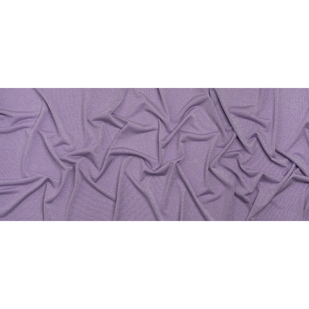 Metallic Stretch Rayon Jersey - Lavender and Silver - Designer Deadstock
