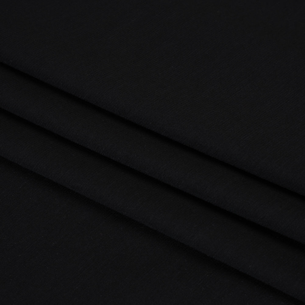 Stretch Rayon Jersey - Black - Deadstock