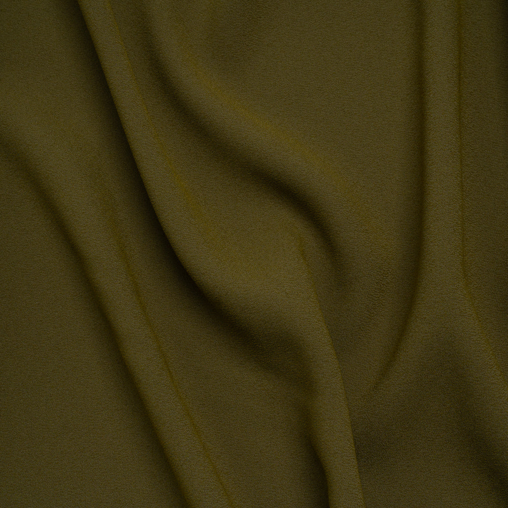 Stretch Polyester Crepe by Alex Perry - Khaki Green - Designer Deadstock