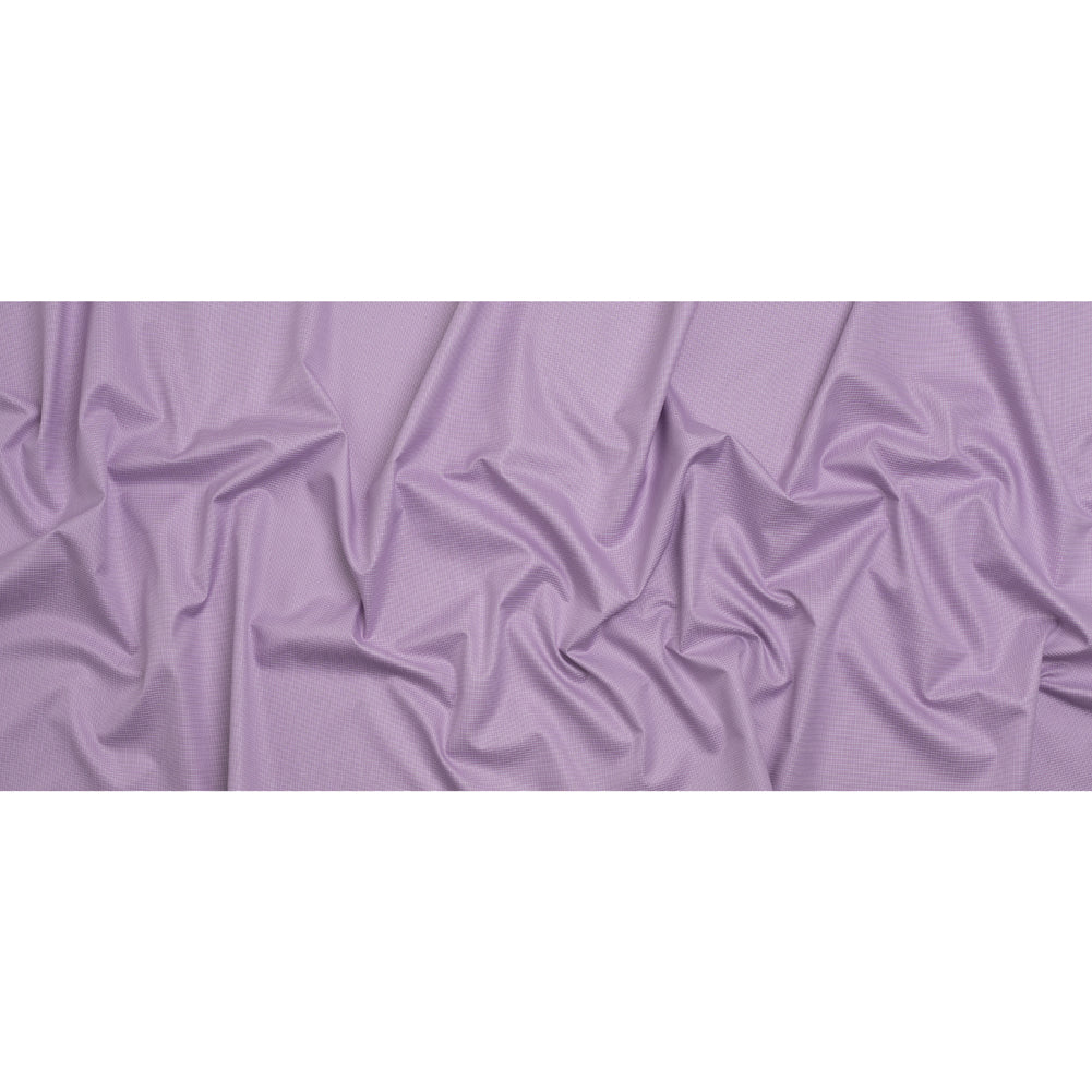 Cotton Twill Shirting - Lavender and White Little Checks - Deadstock