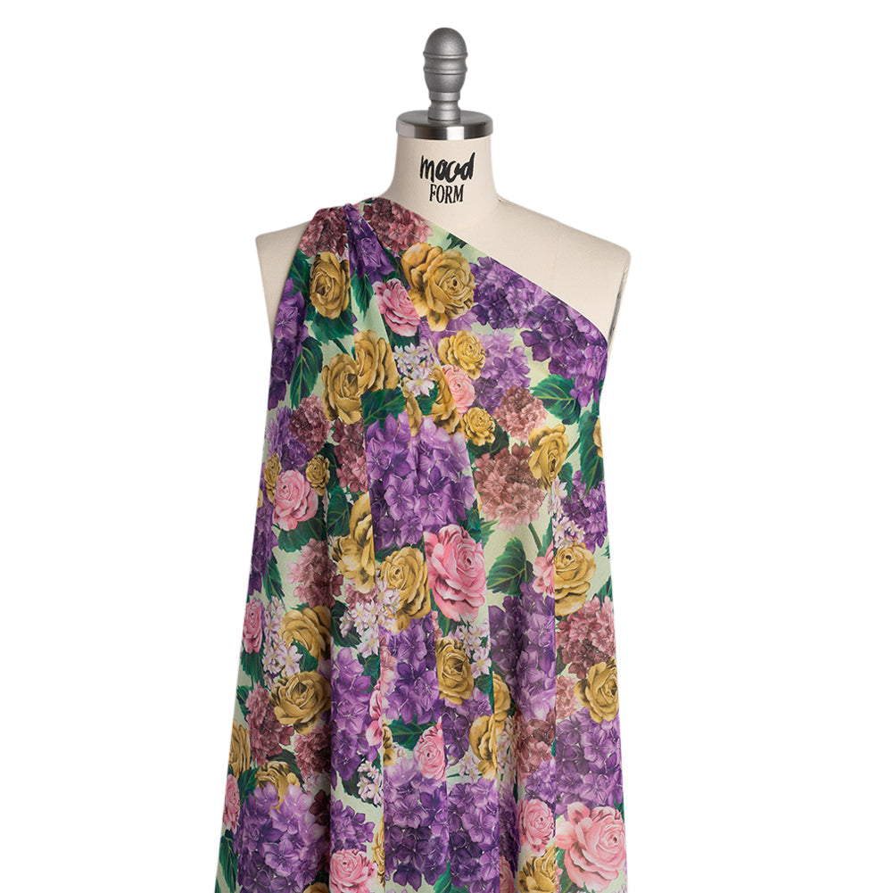 Cotton Voile - Purple, Pink and Green Floral - Mood Exclusive Summer Rhapsody Print