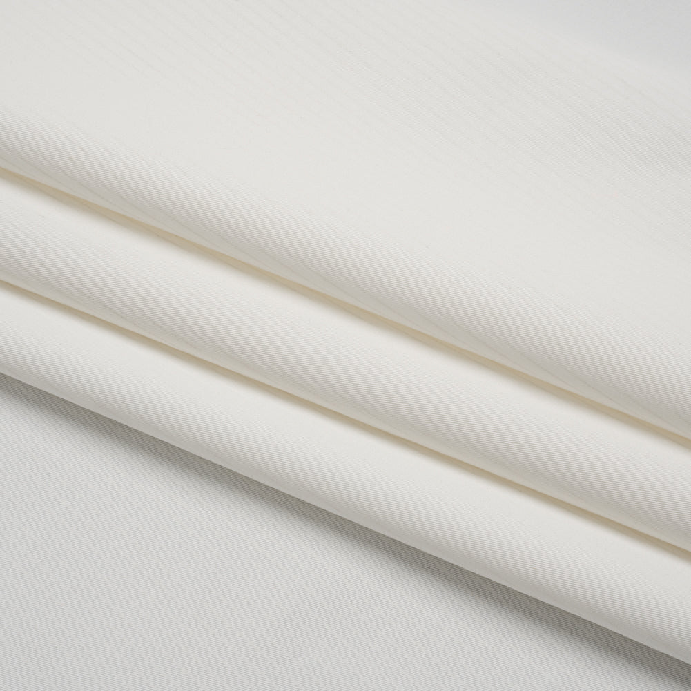 Cotton Twill - White on White Stripes - Deadstock