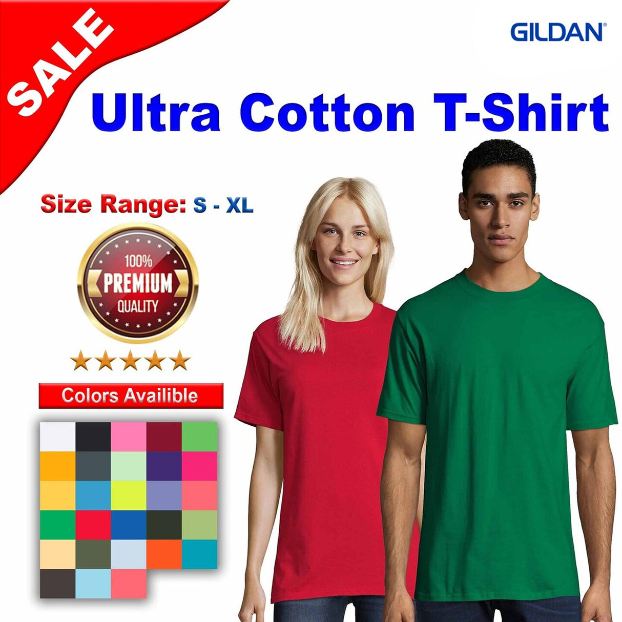 Gildan® Ultra Cotton Crewneck Short Sleeve T-Shirt
