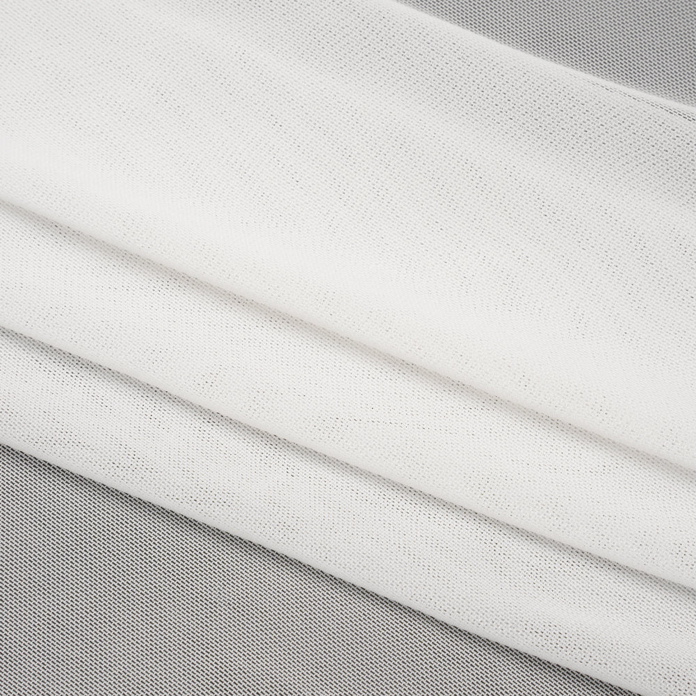 Polyester Stretch Mesh - Ecru - Designer Deadstock