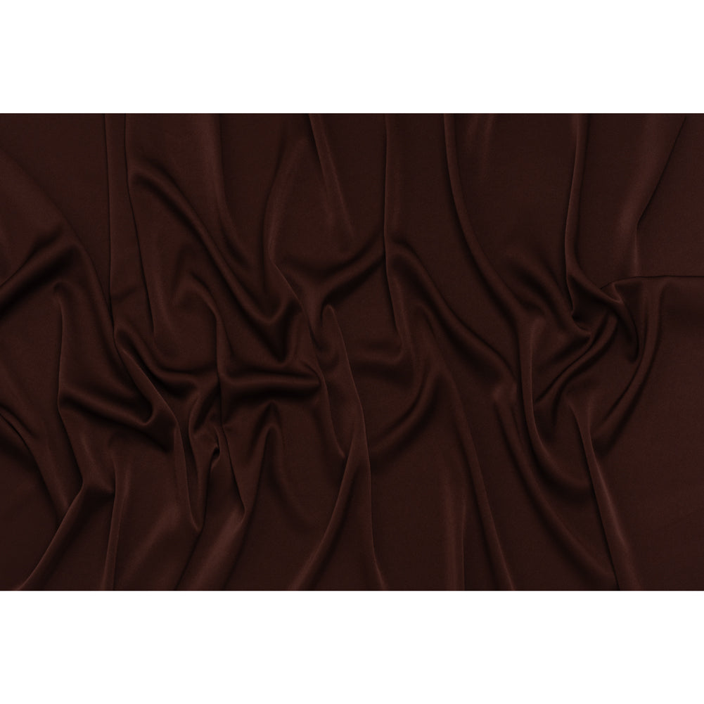 Crepe Back Satin by Alex Perry - Chocolate Brown - Designer Deadstock