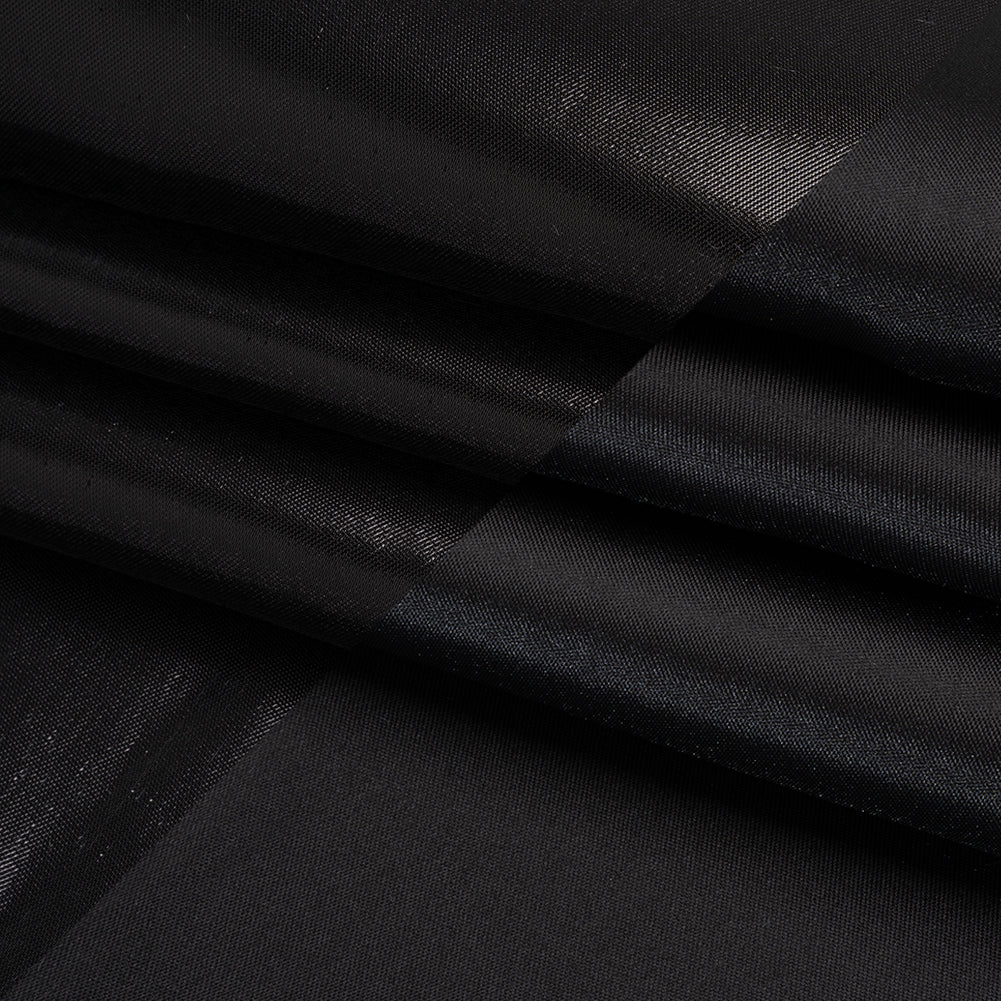 Double Faced Lame Mikado - Black - Sara Collection