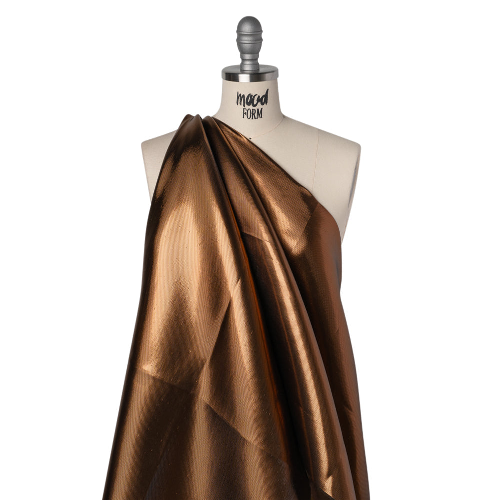 Double Faced Lame Mikado - Dusty Brown - Sara Collection