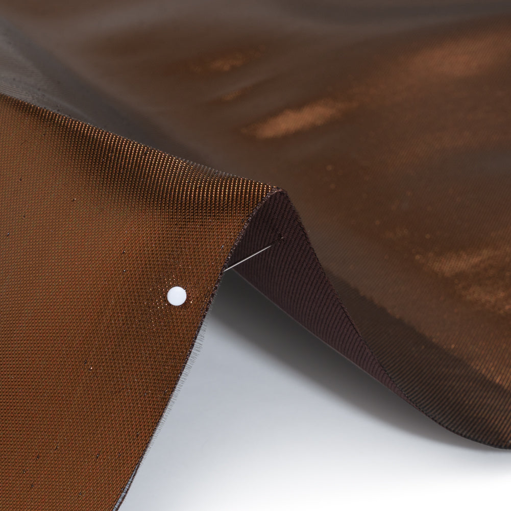 Double Faced Lame Mikado - Brown - Sara Collection
