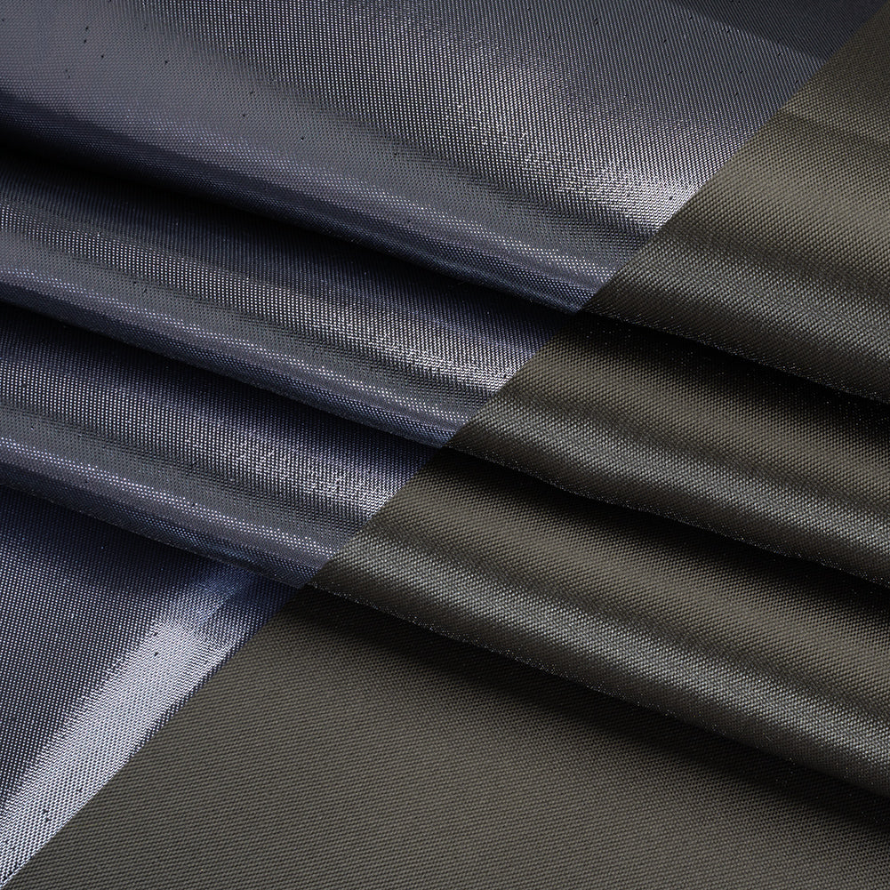 Double Faced Lame Mikado - Gunmetal - Sara Collection