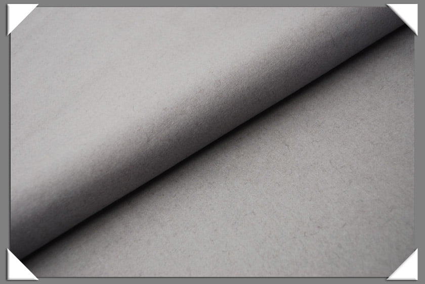 Lt Grey Wool Nylon Melton Fabric - Light Grey, 58/60" Width (1 Yard)