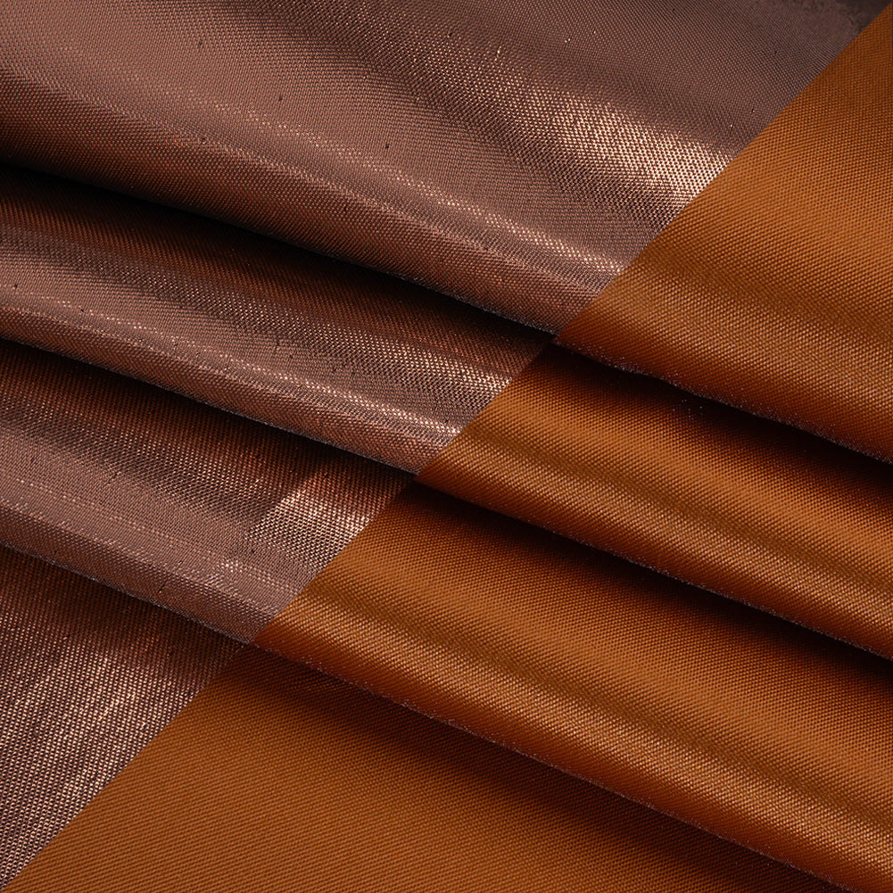 Double Faced Lame Mikado - Burnt Orange - Sara Collection